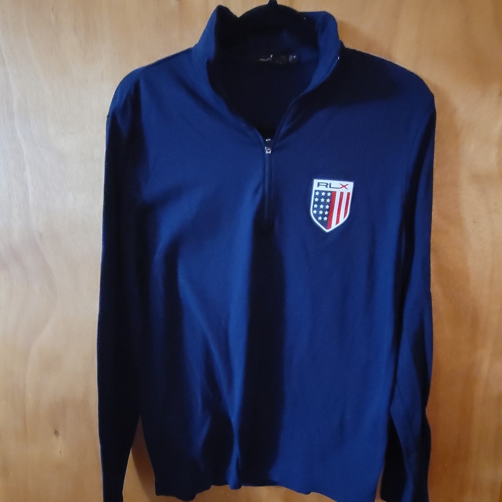 Ralph Lauren X 2013 US Open zip neck collared long sleeve top